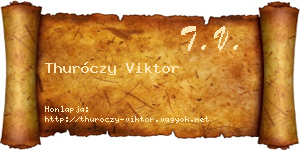 Thuróczy Viktor névjegykártya