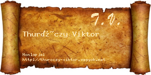 Thuróczy Viktor névjegykártya