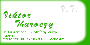 viktor thuroczy business card